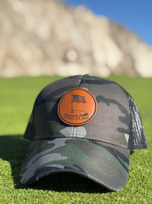 Gotcha Six Golf Camo Hat / Law Enforcement & Military Golf Brand